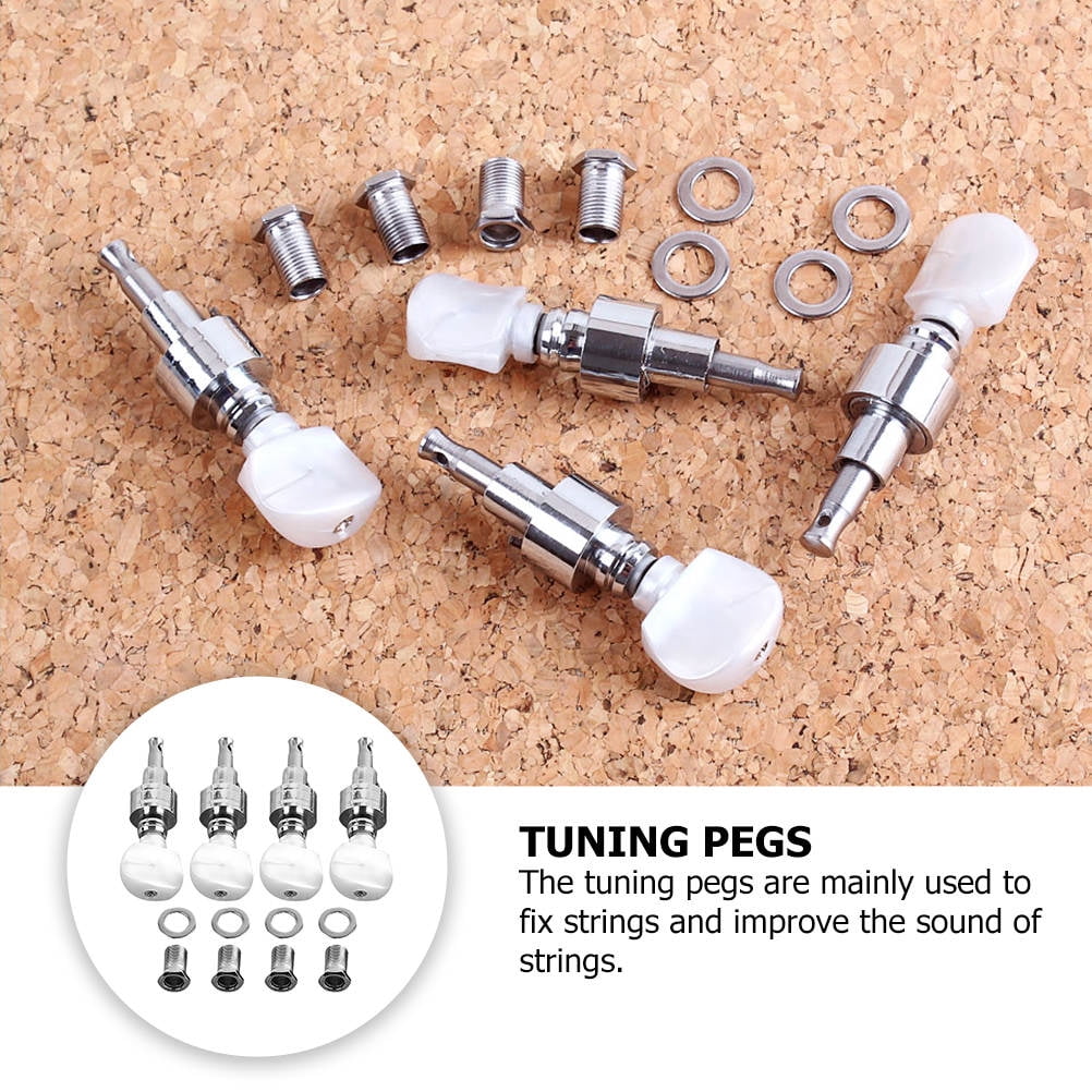 Pawsdot Banjo Tuners Plated Silver Metal for Precise Tuning and Durability 4Pcs