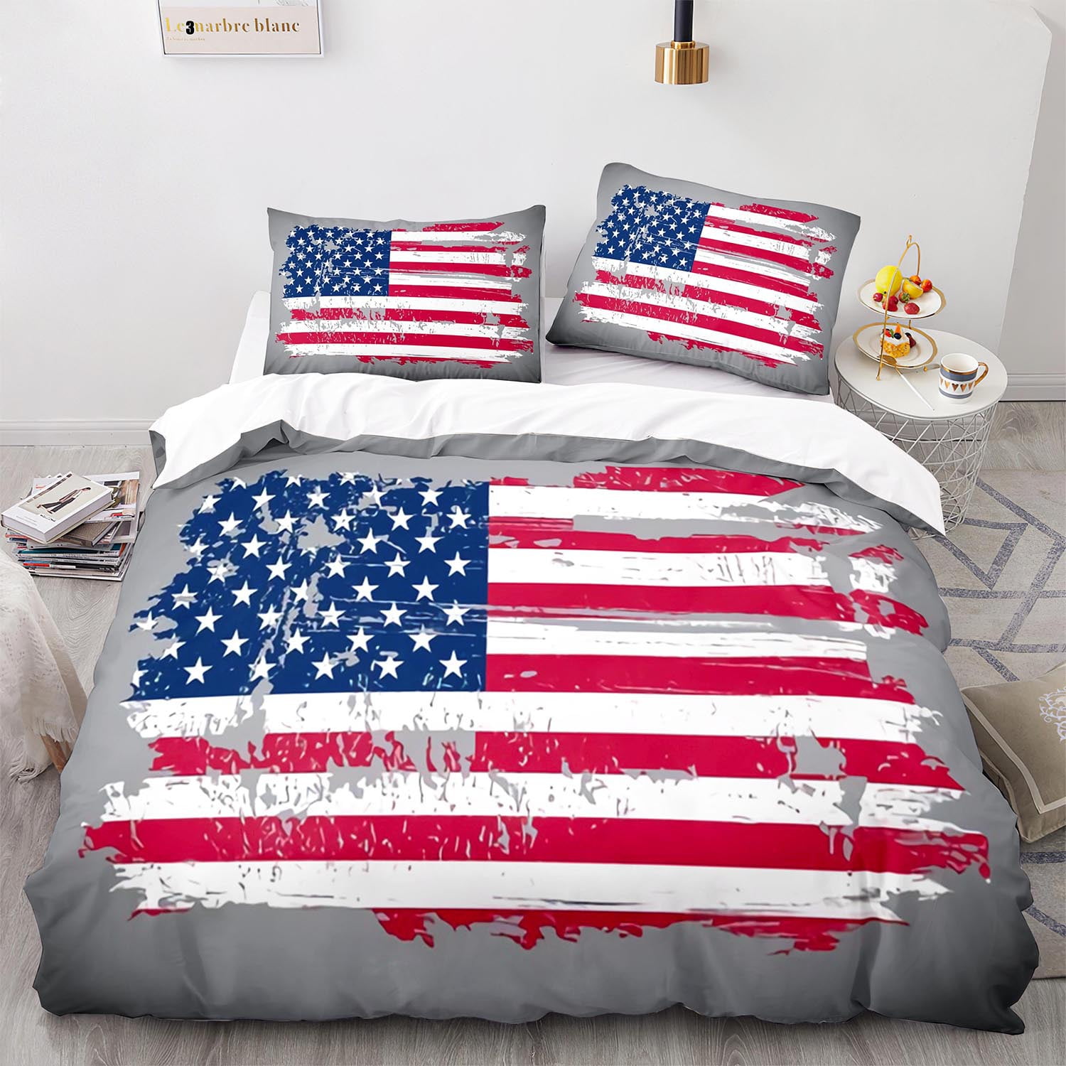 American flag cheap bed cover