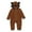 Brown, variant on Odeerbi Baby Boy Girl Clothes Toddler Jumpsuit Outfit Winter Bear Zipper Hooded One-piece Romper Set Blue