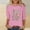 Pink, variant on Lilgiuy 100 Days of School Shirts for Women,3/4 Sleeve Shirts for Women Colorful Letter Print Tees Blouses Kindergarten Teachers Tee Tops for Work Office (Pink,M)