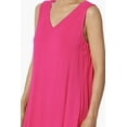 thumbnail image 5 of Women's S~3X Essentials Luxe Jersey Tunic V-Neck Relaxed Fit Sleeveless Top, 5 of 7
