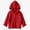 Red, variant on Girls Jacket, Hooded Zip Up Winter Knit Cardigan, Warm Cute Daily Sweater Beige Size 12M