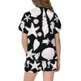 thumbnail image 3 of WOYY Toddler Girls Outfit Sets Cute Ocean Print Short Sleeve Top Shorts Sleepwear, Sizes 2-3T, 3 of 3