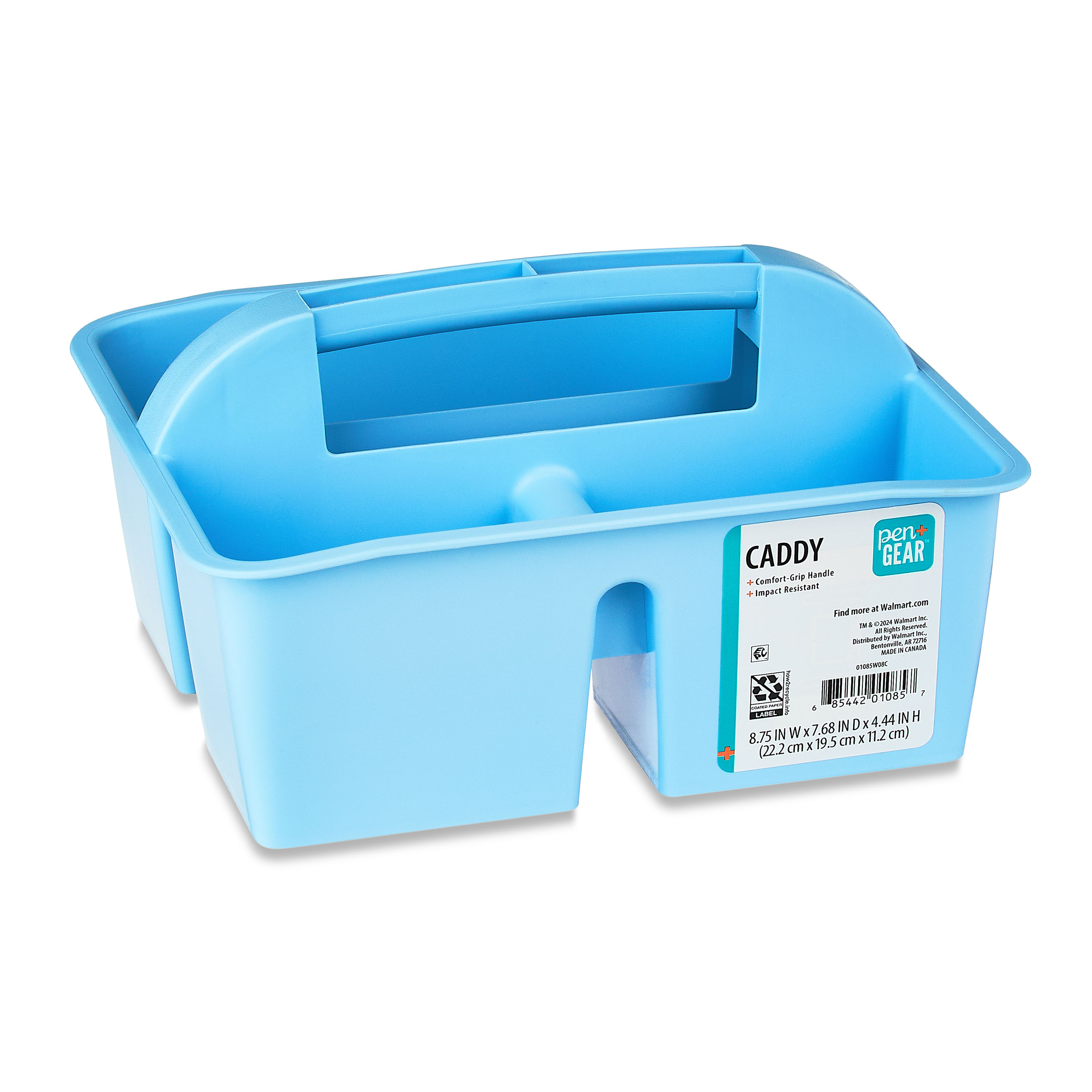 Pen+Gear Plastic Caddy, Desktop Craft and Hobby Organizer, Sky Blue, 8-Pack