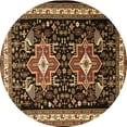 thumbnail image 1 of Ahgly Company Indoor Round Persian Brown Traditional Area Rugs, 6' Round, 1 of 4