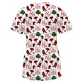 thumbnail image 2 of Green Town Scrubs for Women V-Neck Scrub Top - State Pride Prints, 3 Pockets, Easy Care Uniforms, 2 of 5