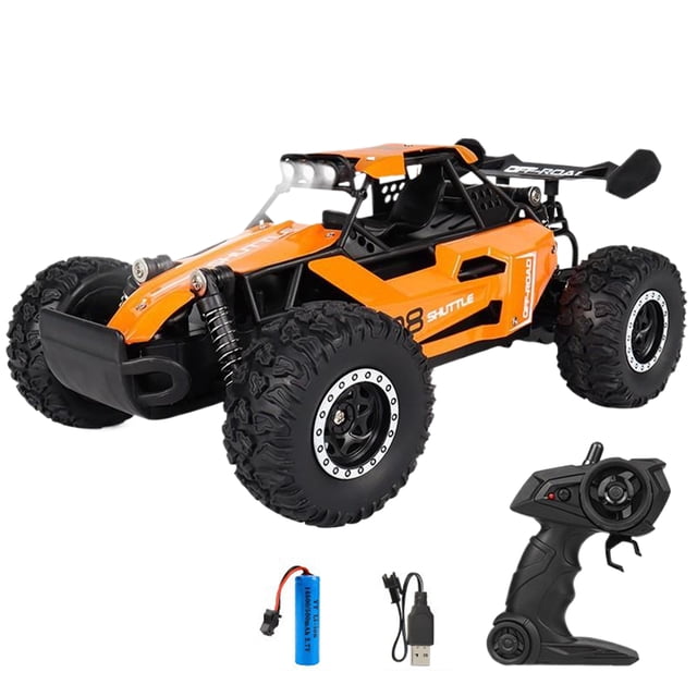 Coche de Control remoto Vogacara recargable con reflector LED naranja
