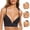 Black, variant on Push Up Bra Deep V Backless Bra Underwire Open Back Racerback Bra Seamless Thin Strap Bra Triangle Bralette Sports Bras for Women M