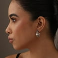 thumbnail image 3 of LeCalla 925 Sterling Silver Jewelry Caviar Bead Two-Tone Pearl Omega Back Earrings for Women and Teen 25MM, 3 of 8