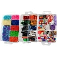 thumbnail image 4 of Casewin Clear 3-Tier Stackable Storage Box Organizer with 30 Adjustable Compartments, Plastic Craft Organizer Case Tool Storage Container Bins for Jewelry Beads Arts and Crafts Beauty Supplies, 4 of 8