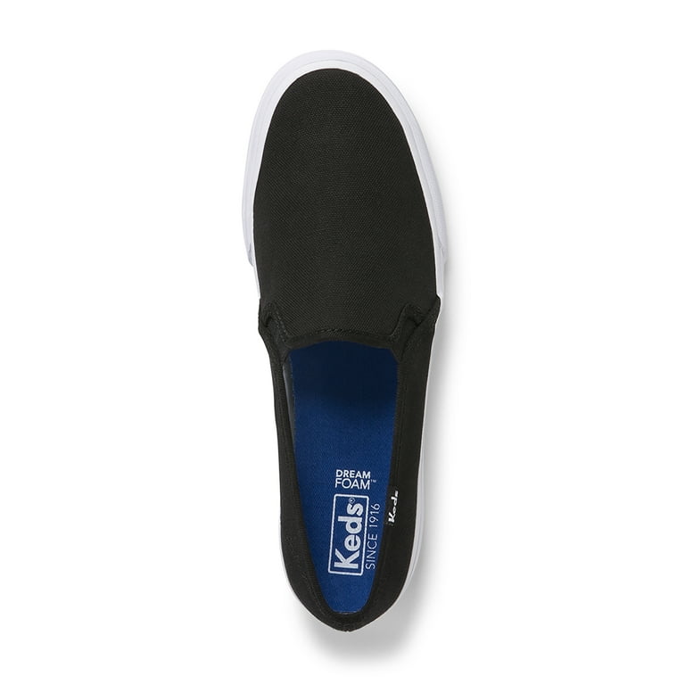 Keds double decker on sale slip on black