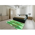 thumbnail image 5 of Ahgly Company Machine Washable Indoor Square Transitional Dark Lime Green Area Rugs, 6' Square, 5 of 7