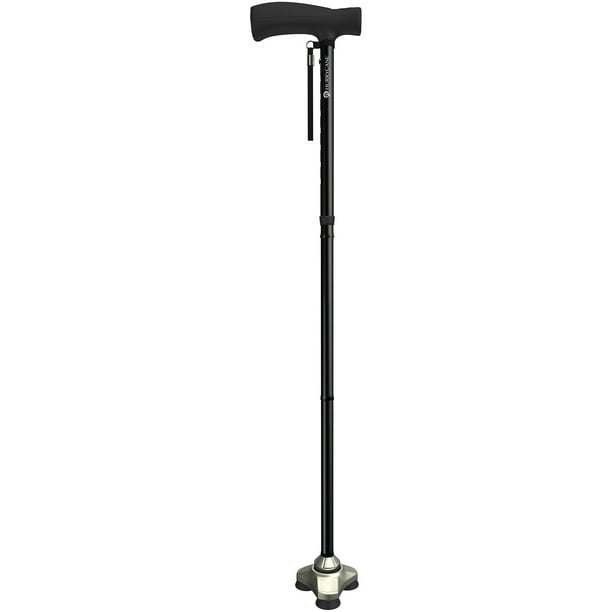 HurryCane Freedom Edition Folding Cane with T Handle, Original Black