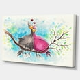 thumbnail image 2 of Two Birds in Love on Branch - Abstract Canvas Art Print, 2 of 3