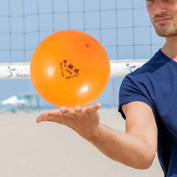 NICERIO Inflatable Volleyball for Practice - Soft Indoor Sports in Bright Orange Color