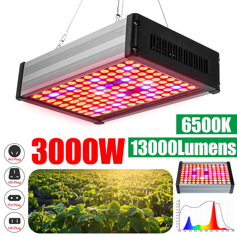 Grow Light 2000W Double Chips LED Grow Light Full Spectrum Grow Lamp with Rope Hanger for Greenhouse Hydroponic Indoor Plants Veg and Flower 