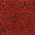 thumbnail image 2 of 25-inch Double-corded Patterned Tapestry Square Floor Pillow with Insert, Scrolled Floral Red, 2 of 2