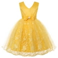 thumbnail image 5 of Elegant Girls' Special Occasion Princess Dresses for Embroidered Dress Girl's Evening Dress Yellow, 5 of 8