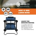 thumbnail image 2 of Disc-O-Bed Large Outdoor Convertible 2 Person Portable Camping Bunk Cots, Navy, 2 of 12