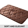 thumbnail image 2 of Oval Shaped Design Embossed Solid Color Memory Foam Soft Bathroom Rug Non-Slip PVC Backing, 2 of 6