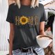 thumbnail image 2 of Camisetas estampadas con cuello redondo para mujer Camisetas estampadas Camiseta de manga corta Blusa Tops Fridja  bn2354, 2 of 6