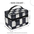 thumbnail image 2 of Handbag Travel Bag Cosmetic Bag 9×6.3×6.7in Multi-Function Bag Large Capacity For Camping Travel Family Travel Darkgray Checked Hand-Drawn Sketch_2, 2 of 6