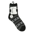 thumbnail image 3 of MeMoi Women's Snowflakes Plush Cabin Socks - Womens - Female, 9-11, Black, 3 of 4