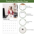 thumbnail image 3 of Calendario de pared Chambom 2025 con forma de perro divertido, 18 meses, con días festivos, 3 of 3