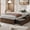 Walnut Color (Aae35-13A), variant on Senfot Full Wood Platform Bed Frame with 2 Storage Drawers – No Headboard, Wood Slat Support, No Box Spring Needed, Easy Assembly