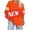 01-Orange, variant on Women's Plus Size Round Neck Short Sleeved Spring/Summer Basic Shirt T-Shirt Top