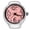 Pink, variant on Fashionable Unisex Quartz Analog Round Finger Ring Watch, Black Dial with Silver Stainless Steel Band, Unique Casual Couple Jewelry Gift Piece