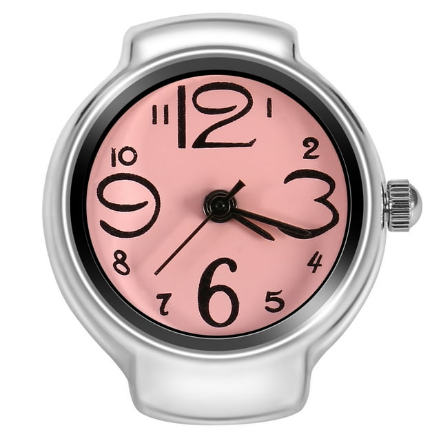 Reloj con anillo para dedo, 1 pieza, reloj de moda para hombres y mujeres, reloj con anillo de cuarzo, ultra sensible Jadeshay A