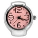 thumbnail image 1 of Reloj de amor con anillo redondo analógico de cuarzo para hombre y mujer, moderno, rosa, 1 unidad, 1 of 8