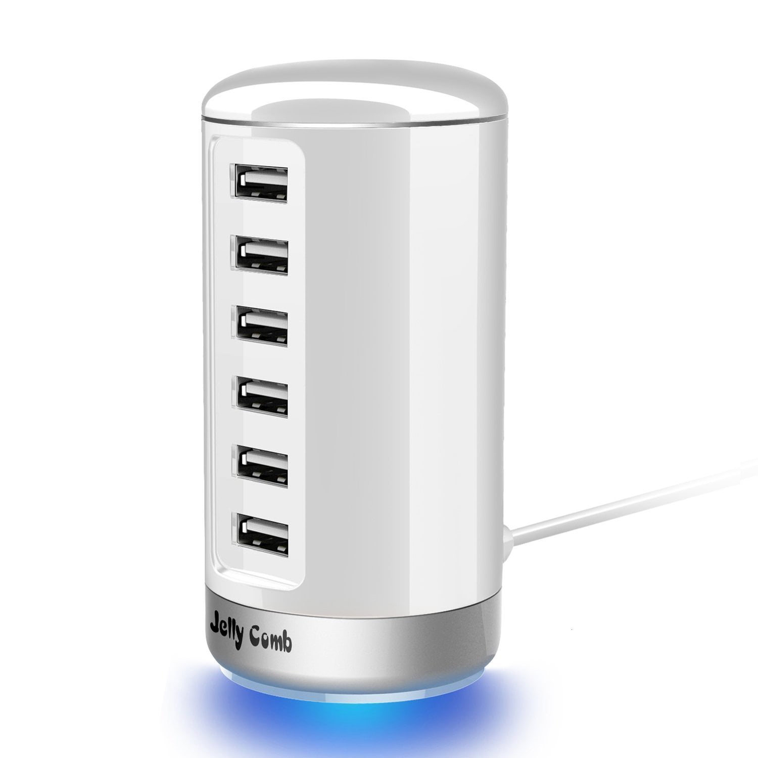 Jelly Comb Universal 6Port Desktop USB Charging Station with Smart Identification Technology