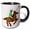 Black/White, variant on 3drose, Polo Player Rides Polo Pony, 11oz Two-tone Black Mug