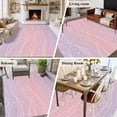 thumbnail image 6 of Area Rug 60×96in, Gradient Pink Purple Waves Floor Carpet Living Room Rug, Summer Ocean Wavy Non-Slip Welcome Mat Indoor Rugs for Bedroom Dining Room, 6 of 9
