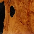 thumbnail image 6 of DecMode 12" x 15" Brown Teak Wood Block Abstract Accent Table with Black Resin Inlay, 1-Piece, 6 of 14