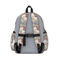 thumbnail image 3 of Highland Cow and Boot Print Cute School Backpack with Padded Back and Adjustable Shoulder Straps 13.4"x11"x4.7", 3 of 5