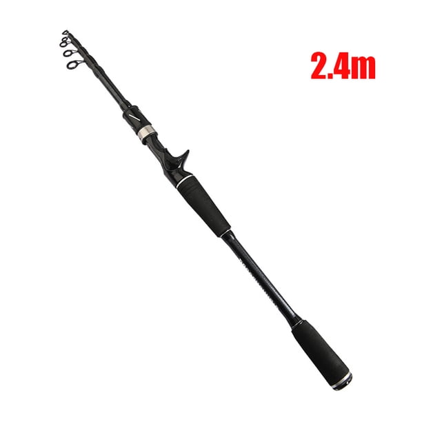 Caña de pescar ultraligera Caña de pescar de baitcasting telescópica de carbono (2,4 m) Ehuebsd Para estrenar
