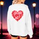thumbnail image 4 of TaTaai Women's Oversized Crew Neck LOVE Print Long-Sleeve Sweatshirt, Valentine's Day Thanksgiving Gift, Casual Fall Winter Spring Top Gift, 4 of 8