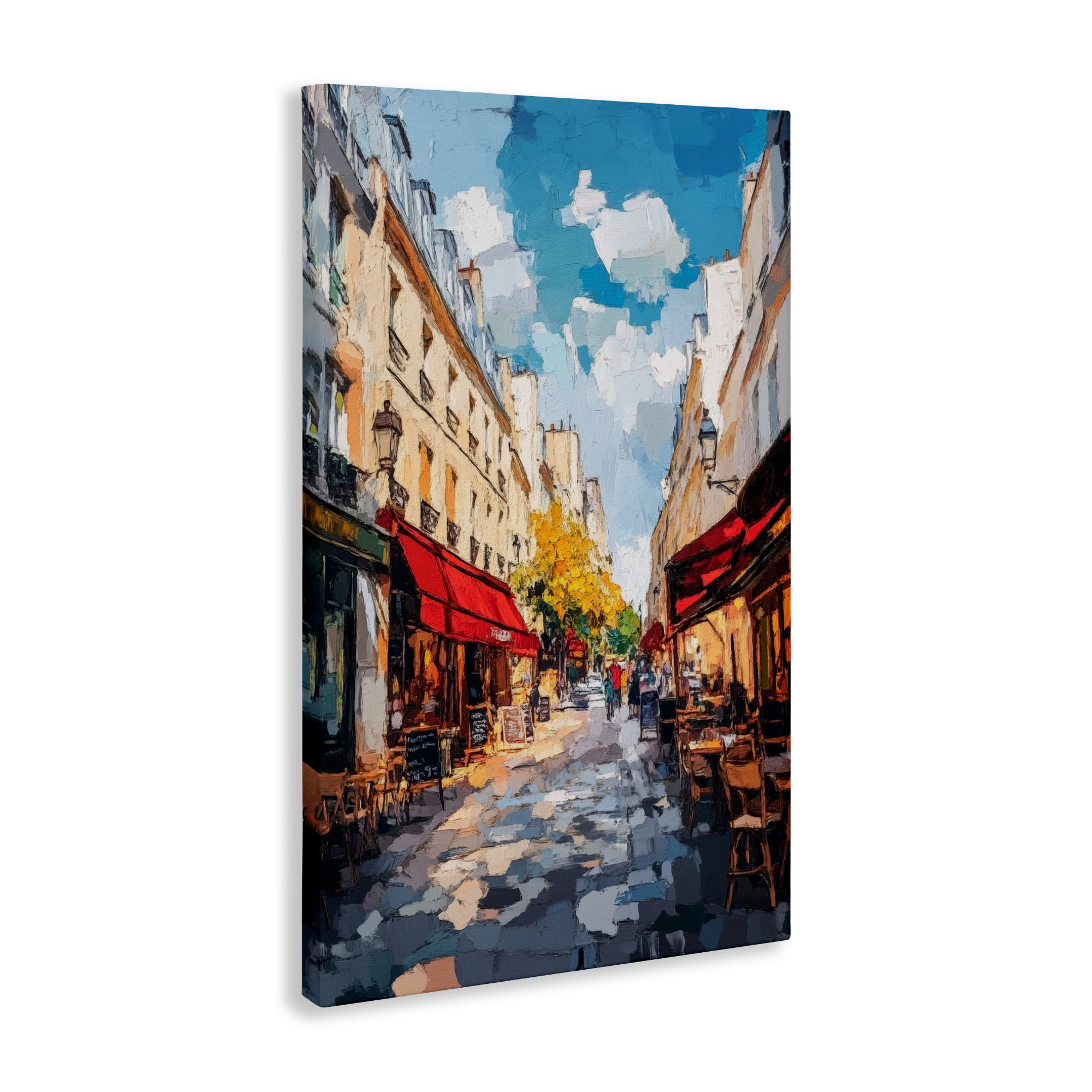 Stupell Industries Charming Paris Street Scene Canvas Wall Art, design by Petal Prints Design