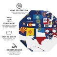 thumbnail image 3 of Fuzoiu The Map Of United States Print Leather Coasters Set,Drink Coasters Set of 4,for Tabletop Protection, Durable PVC Coasters,Home Décor and Housewarming Gift-Octagon, 3 of 6