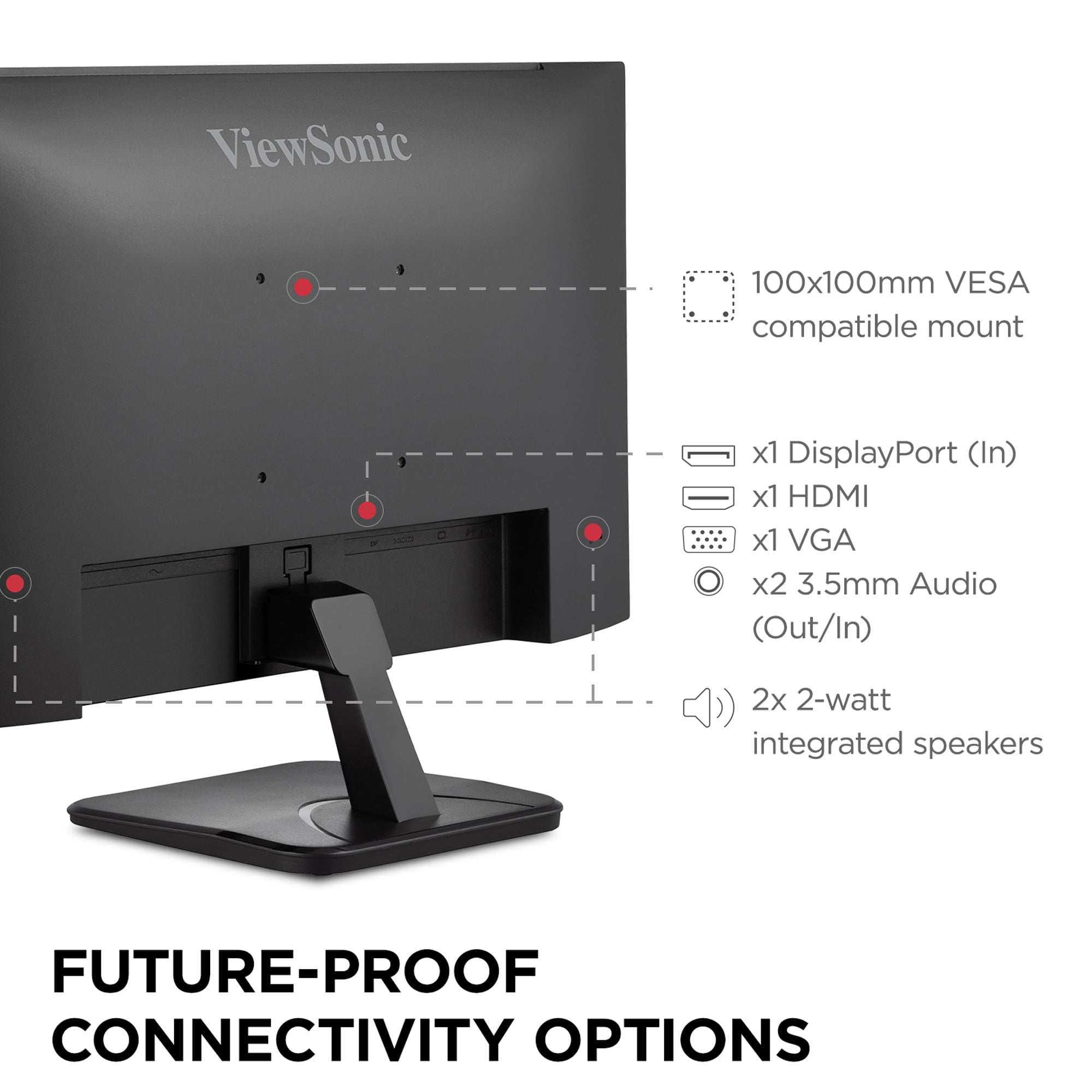 ViewSonic VA2456A-MHD 24 Inch IPS 1080p Monitor