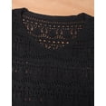 thumbnail image 6 of Drvitor Beach Cover Up for Women Summer Hollow V-Neck Crochet Tops Casual Loose 3/4 Sleeve Swimsuit Cover Up, 6 of 7