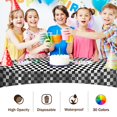 thumbnail image 6 of Exquisite 12 Premium Checkered Plastic 84" Round Party Tablecloths Waterproof Design, 6 of 7