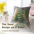 thumbnail image 5 of Christmas Tree Pillow Covers 18x18 Set of 2, Xmas Pine Trees Snowflakes Grey Decorative Pillow Cases Square Cotton Cushion Cover for Winter Farmhouse Sofa Couch Bed Decor, 5 of 6