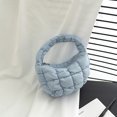 thumbnail image 3 of Bolsos de mujer Bolso de nube plisado Bolso de mano ligero Bolso de viaje (Azul claro), 3 of 8
