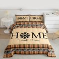 thumbnail image 2 of Homewish Retro Vintage Bedding Comforter Set 2pcs for Teens Adults,Cottage Cabin Twin Comforter Sets Microfiber,Geometric Plaid Grid Breathable Bedding Set,Breathable Home Decor,Reversible, 2 of 8
