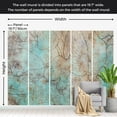 thumbnail image 3 of Botanical Wallpaper Wall Mural - Leaves in Blue, 3 of 5