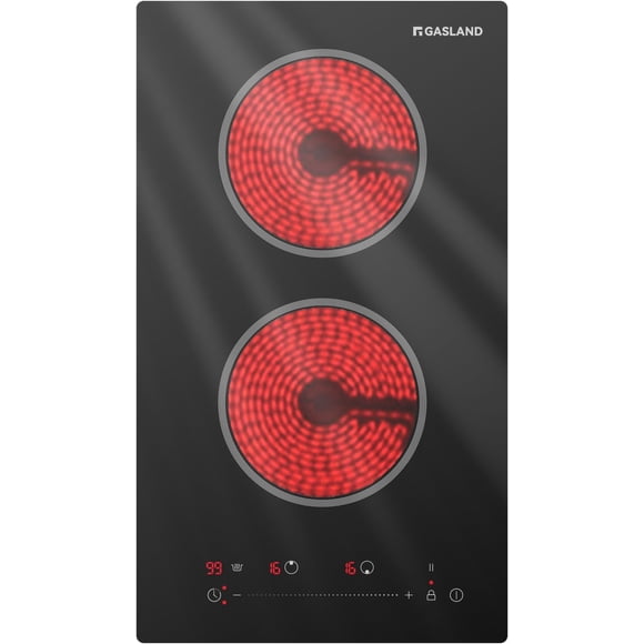 Table de Cuisson Électrique Radiant Intégré à 2 Éléments de 12 Po, Commande Tactile à Glissière et Certifié ETL